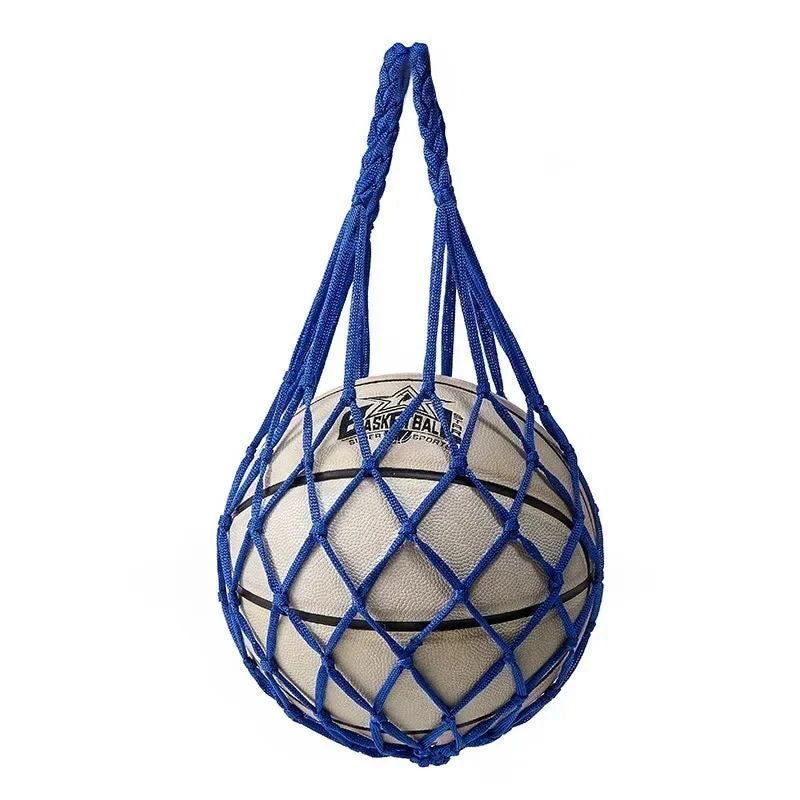 Thick Braided Nylon Sports Ball Carry Net Bag Lightweight Handheld Storage Sack For Football Basketball Volleyball Outdoor Gym