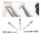 10Pcs/Box Dental Diamond Burs Fine Drills Football Shape Model 368-023F/379-023F for High Speed Handpiece Dentist Material Tool