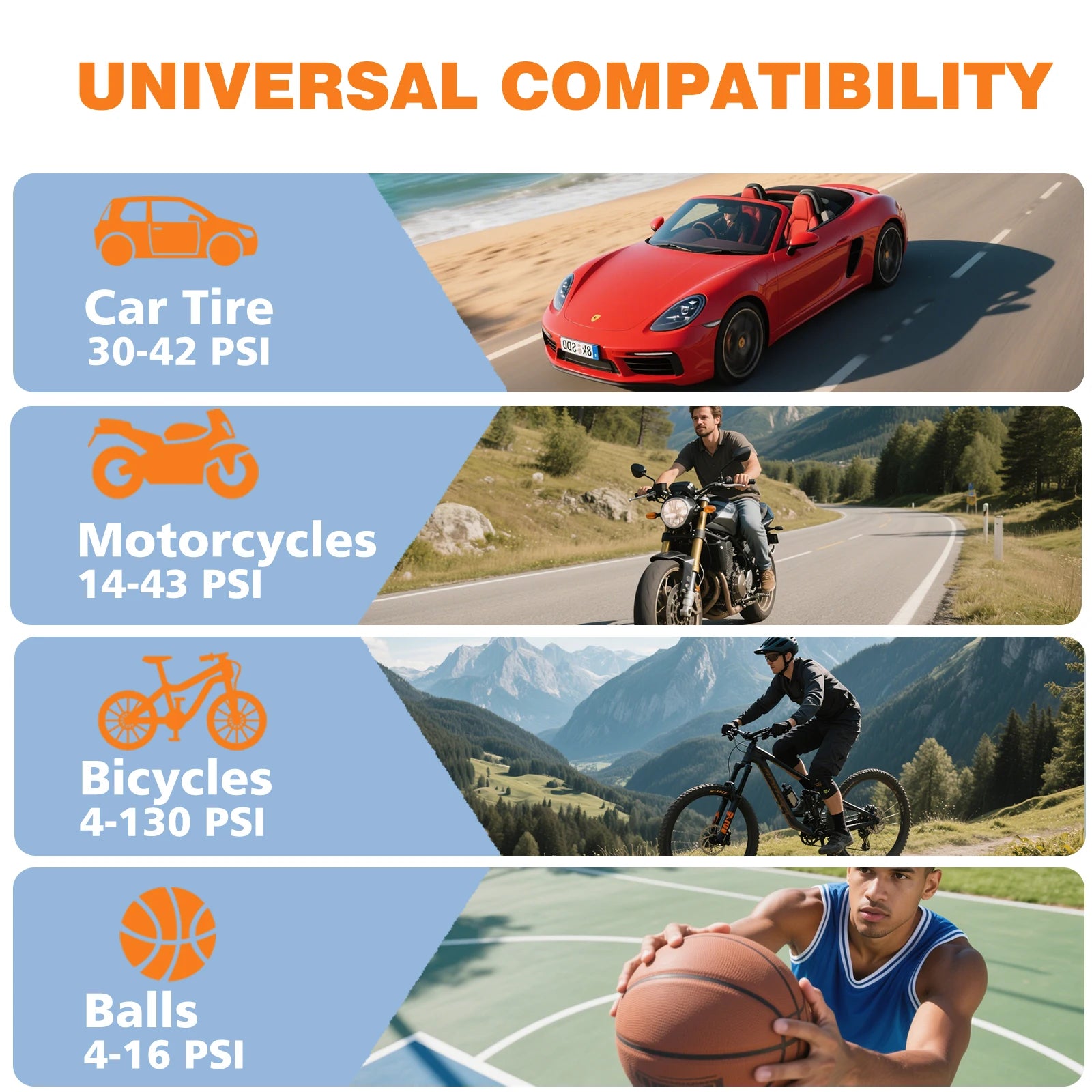 Portable Bicycle Air Pump Mini Electric Inflator for Cycling MTB Road Bike Compact Design