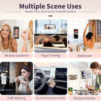 2pcs Double-Sided Silicone Suction Cup Phone Stand for Iphone  Android  Adjustable Angle for Makeup Fitness Yoga Binge-Watching