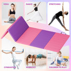 Gymnastics Mat,4-/5-fold Exercise Mats, Gymnastics Tumbling Mats, Thick Portable Home Gym Floor Pad for Yoga, Pilates, Aerobics