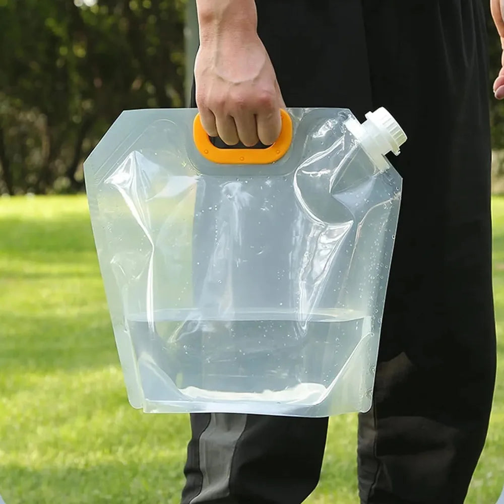 5L Portable Water Bag Folding Bucket Storage Water Container Jug Bottle Pouch Outdoor Sports Travel Camping Supplies with Handle