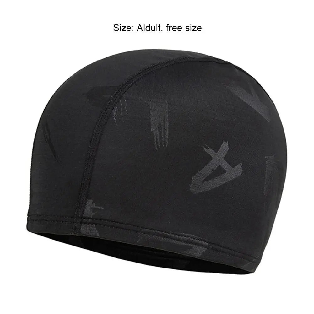 Comfortable Nylon Adult Swimming Caps High Elastic Breathable Swim Cap Black Ear Protection Male Swimming Hat Men Women