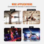 SucceBuy Professional Dancing Pole Spinning Static Dancing Pole Kit Portable Removable Pole 45mm Heavy-Duty Stainless Steel Pole