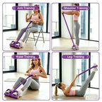 1pcs Multifunctional Yoga Pedal Resistance Band, Home Workout Equipment, Abdominal Exercise Auxiliary Equipment, Pilates Tension Rope, Suitable for Home Exercise Yoga Training，Home Gym Equipment for Full Body Strength for A