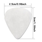 18pcs 0.3mm Precision Stainless Steel Guitar Picks Durable Metal Picks for Ukulele Bass Conventional String Instruments