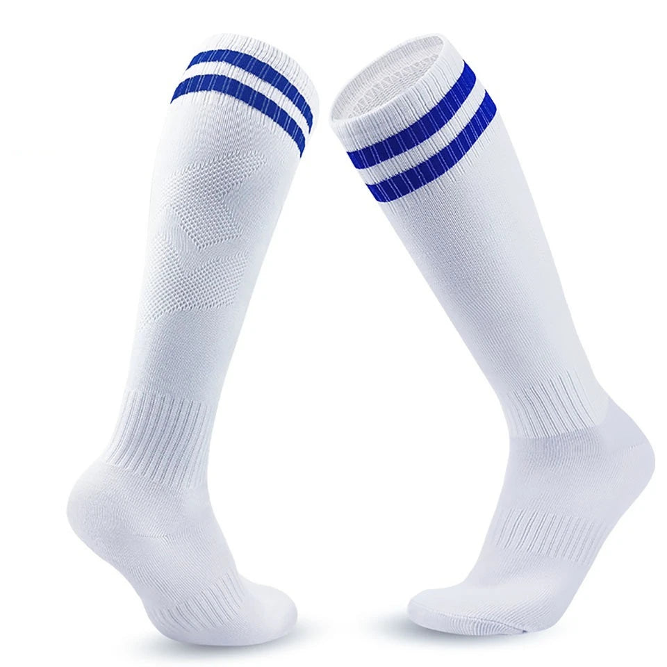Loogdeel 1Pair 26-45 Kids Soccer Compression Sports Socks Stretchy Knee High Tube Socks Men Women Teens Football Athletic Socks