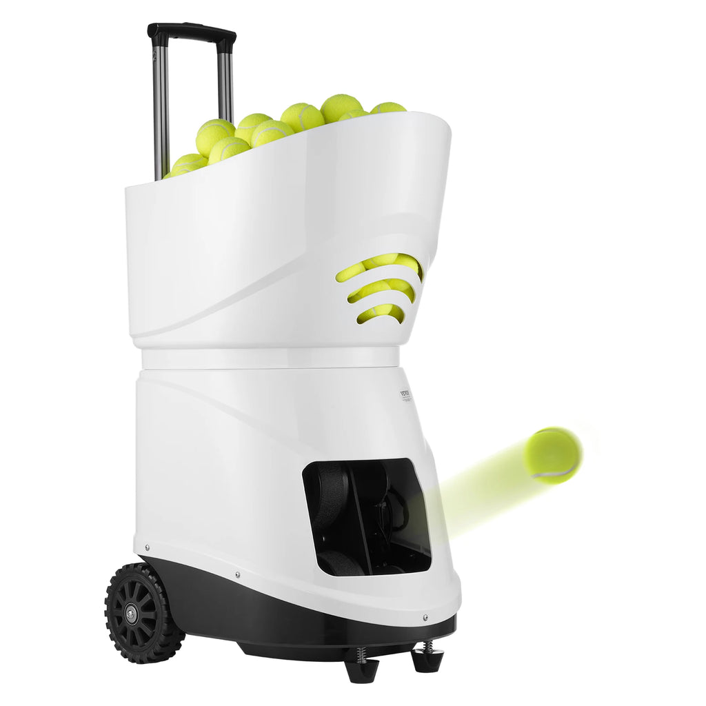 SucceBuy Tennis Ball Machine Automatic Portable Launcher Multi-Mode Drills 2+ Hours Play Rechargeable Battery App Remote Control
