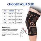 GOBYGO Copper Knee Support Pad Braces Compression Knee Sleeve Arthritis Joint Pain Relief Sports Fitness Workout Running Unisex