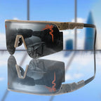 Men's Fashion Large Frame Cycling Sunglasses Fashionable Goggles with Random Dot Decoration for Outdoor Sports Hiking Fishing