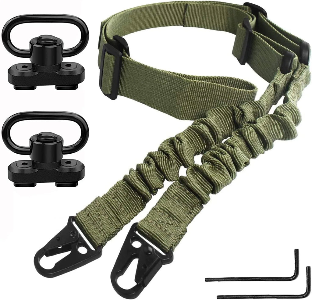 2 Points Extra Long Rifle Sling Two Point Traditional Gun Slings Standard Strap With Metal Hook QD Sling for Outdoor Sports