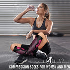 1Pair New Compression Socks 20-30mmhg High Stockings Men Women Sports Socks For Marathon Cycling Football Varicose Veins