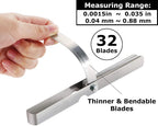 New Feeler Gauge Set 32 Blades Guitar Neck Relief String Luthier Tool Guage For Guitar Setup Nut Slot Making Tools Instruments