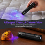 365nm/395nm Mini UV Led Flashlight Usb Rechargeable Nail Lamp Torch Cat Dog Pets Urine Tinea Money Ore Gems Scorpion Check Light