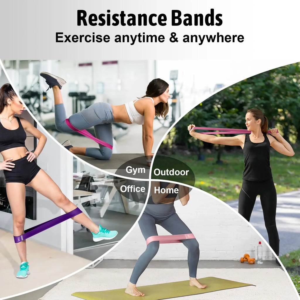 Unisex Resistance Bands Set for Beginners Elastic Stretch Bands for Physical Exercise Yoga Pilates Training And Holiday Gifts