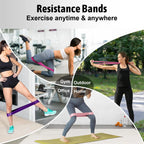 Unisex Resistance Bands Set for Beginners Elastic Stretch Bands for Physical Exercise Yoga Pilates Training And Holiday Gifts