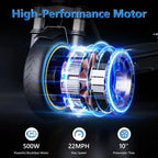 AOVOPRO ESMAX Electric Scooter 500W 22mph Adult APP Smart Scooter 28miles Shock-absorbing Anti-skid Folding Electric Scooter
