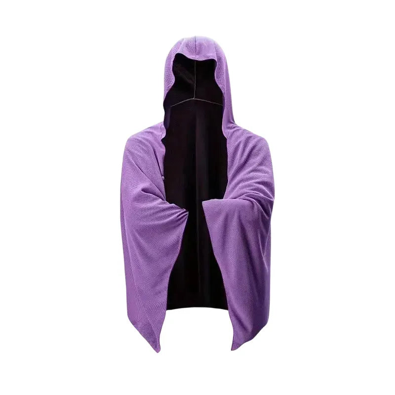 4-in-1 Cooling Hooded Cloak Super Absorbent Oversized Hooded Towel Wrap Sunscreen Quick Dry Shawl for Swimming Beach Pool Travel