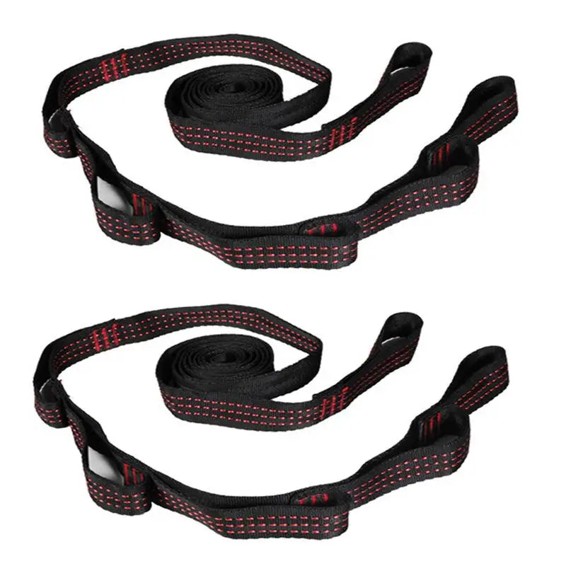 New-2Pcs Special Reinforced Polyester Straps 5Ring High Load-Bearing Barbed Hammock Straps For Outdoor Camping Hammock Straps