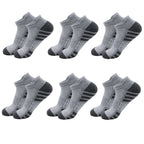 6/24Pairs Ankle Athletic Running Socks Cushioned Breathable Low Cut Sports Tab Socks For Men And Women