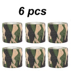 6Pcs Grass Camouflage Sport Self Adhesive Elastic Bandage Wrap Tape Elastoplast For Knee Support Pads Finger Ankle Palm