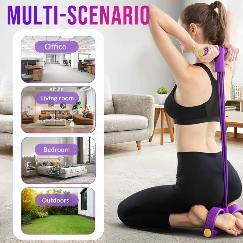 Multi-Scenario Resistance Trainer, 38cm/14.96in, Lightweight & Compact, for Slimming Abdomen,Lifting Chest & Hip, Indoor/Outdoor