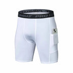 2026 Compression Pant Men Training Gym Leggings with Pockets Running Tights Fitness Basketball Jogging Workout Trouser Polyester