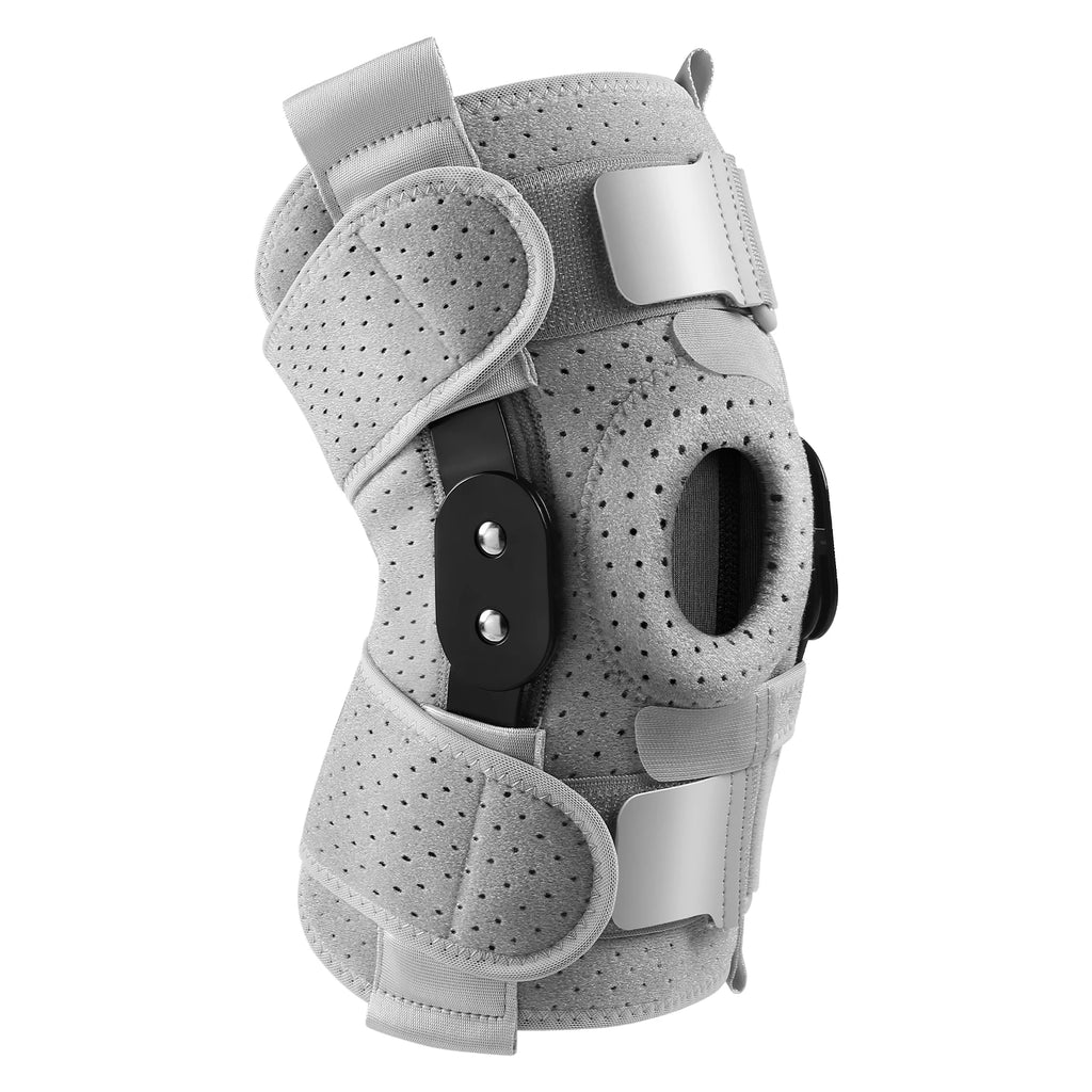 Hinged Knee Brace with Side Stabilizers & Patella Gel Pads Knee Pain for Men Women Meniscus Tear  Acl Mcl Injury Recovery