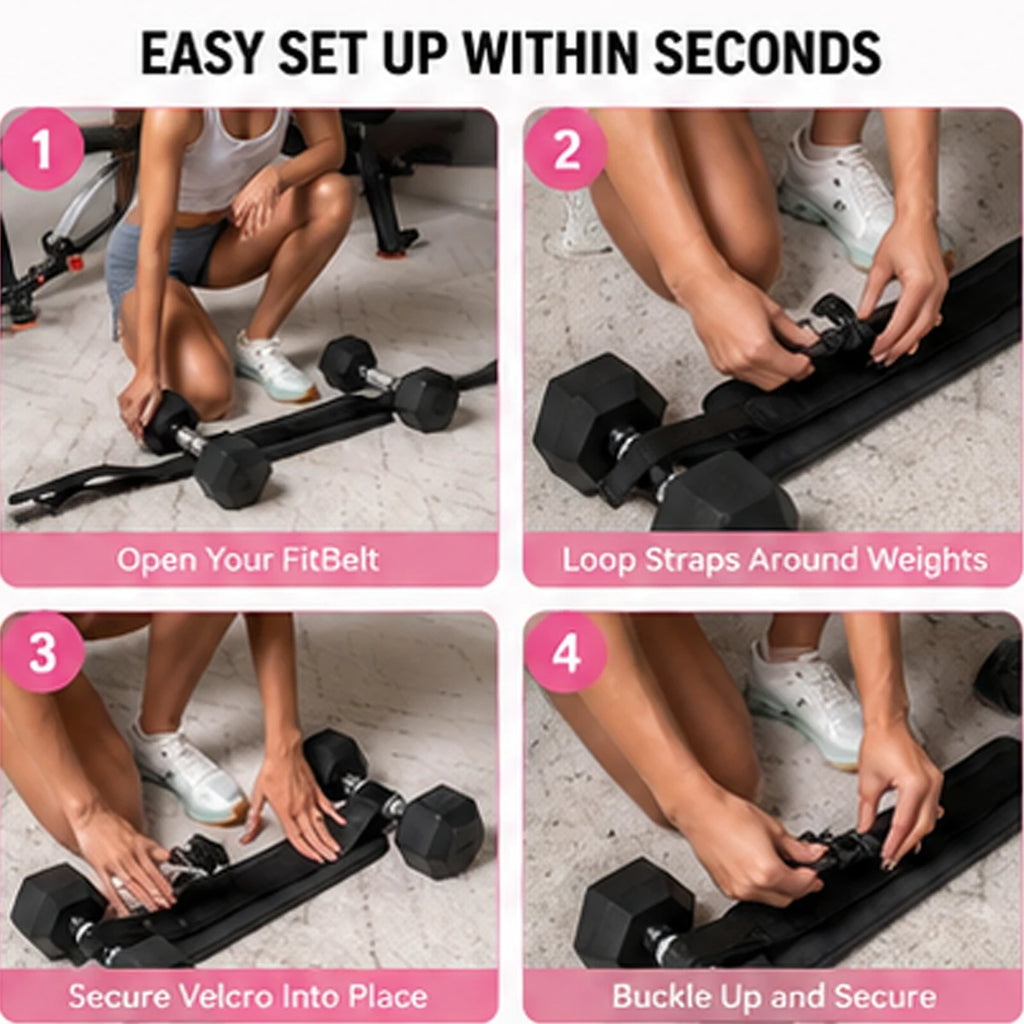 Heavy Duty Nylon Hip Thrust Belt, Adjustable Thick Padded Dumbbell Glute Workout Strap, Portable Home Gym Fitness Equipment