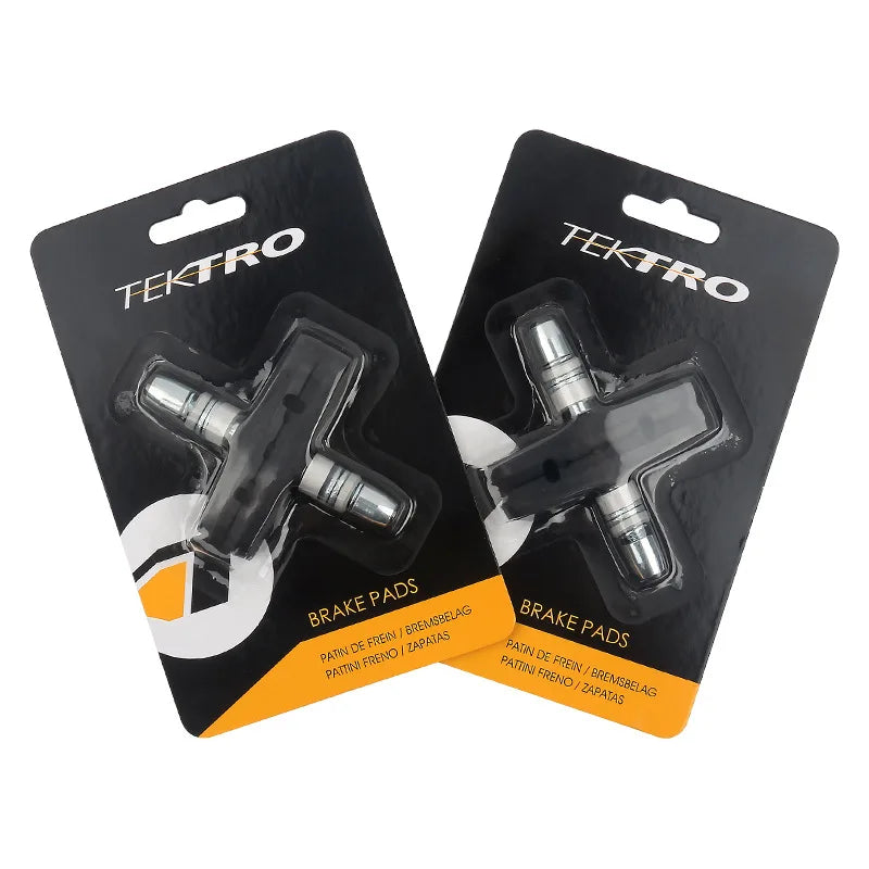 TEKTRO 836.12 Bike Brake Pads for V-Brake, Quiet Wear-Resistant Brake Shoes for Mountain Bike Bicycle Aluminum Rim Bicycle Parts