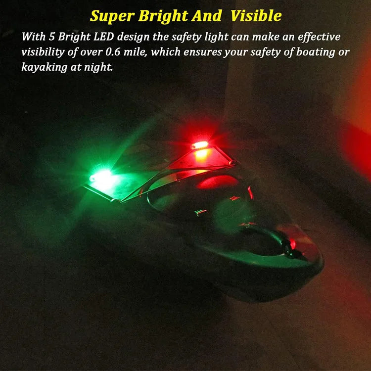 Boat Navigation Lights Kayak Lights for Night Operated Boat Stern Led Boats Safety for Pontoon Dinghy 4 Types Flashing Mode