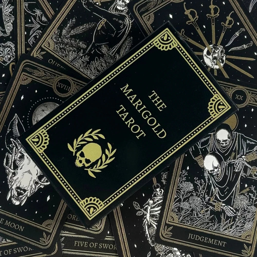Big Size 12*7cm The Marigold Tarot Fortune Telling Divination Oracle Card Family Gathering Chess Game Leisure Table Game