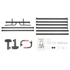 Adjustable Pull Up Bar, 200kg Load Foldable Home Gym Multi-Function Training Station with Parallel Bars for Strength Training