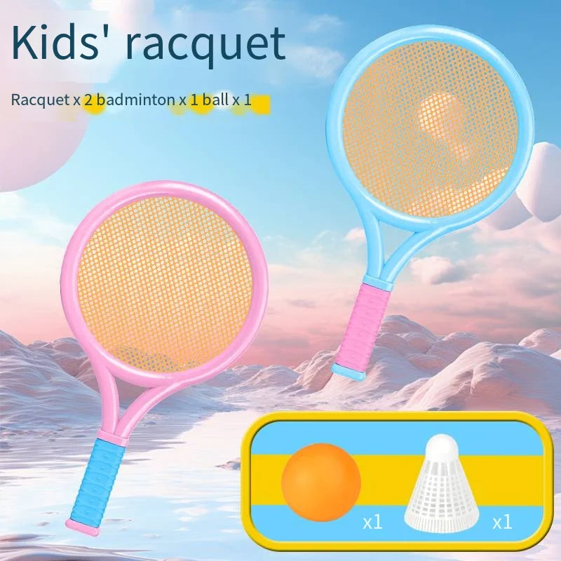 Children's Badminton Tennis Racket Exercise Reaction Ability Beginners Family Outdoor Beach Tennis Kindergarten Baby Parent-Chil