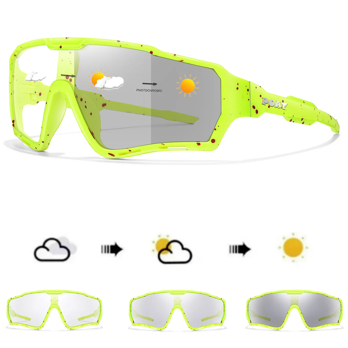 POAT Brand New Style Photochromic Sunglasses Sports Men Women MTB Bike Bicycle Eyewear Cycling Fishing Running Glasses