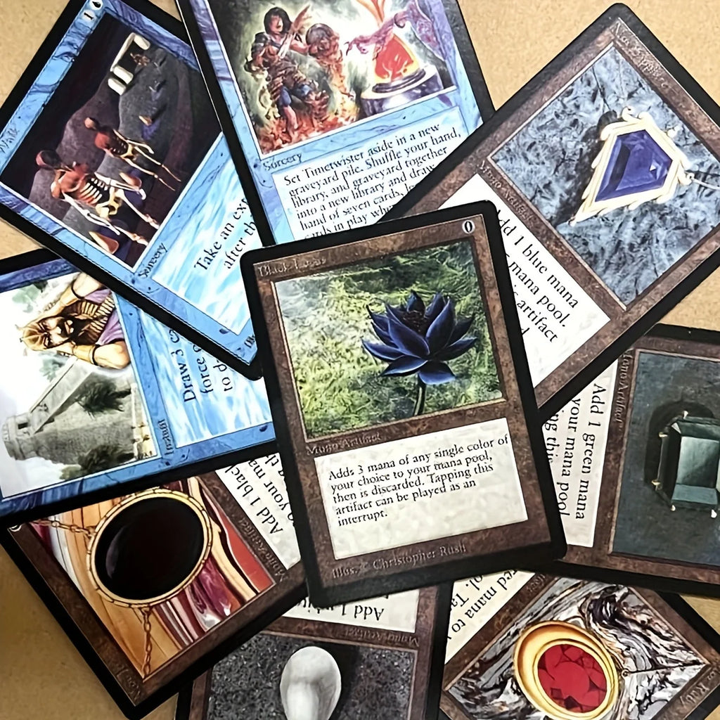 9 Pcs MTG Proxy Black Core Paper with Hologram Cards All Rare Expensive Magic Cards
