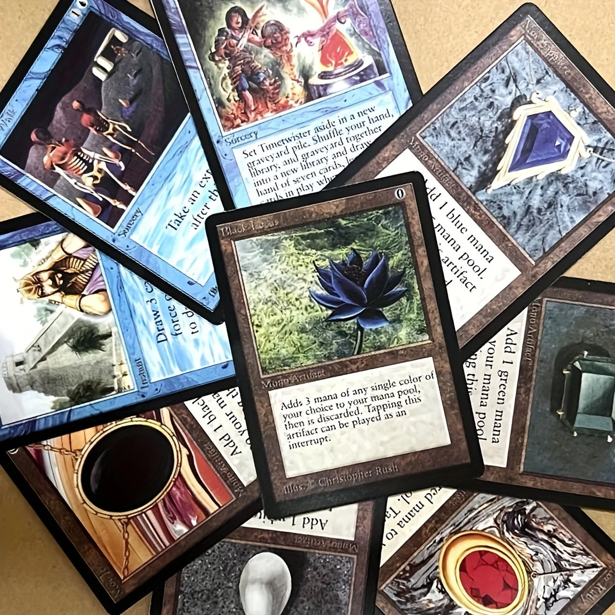 9 Pcs MTG Proxy Black Core Paper with Hologram Cards All Rare Expensive Magic Cards
