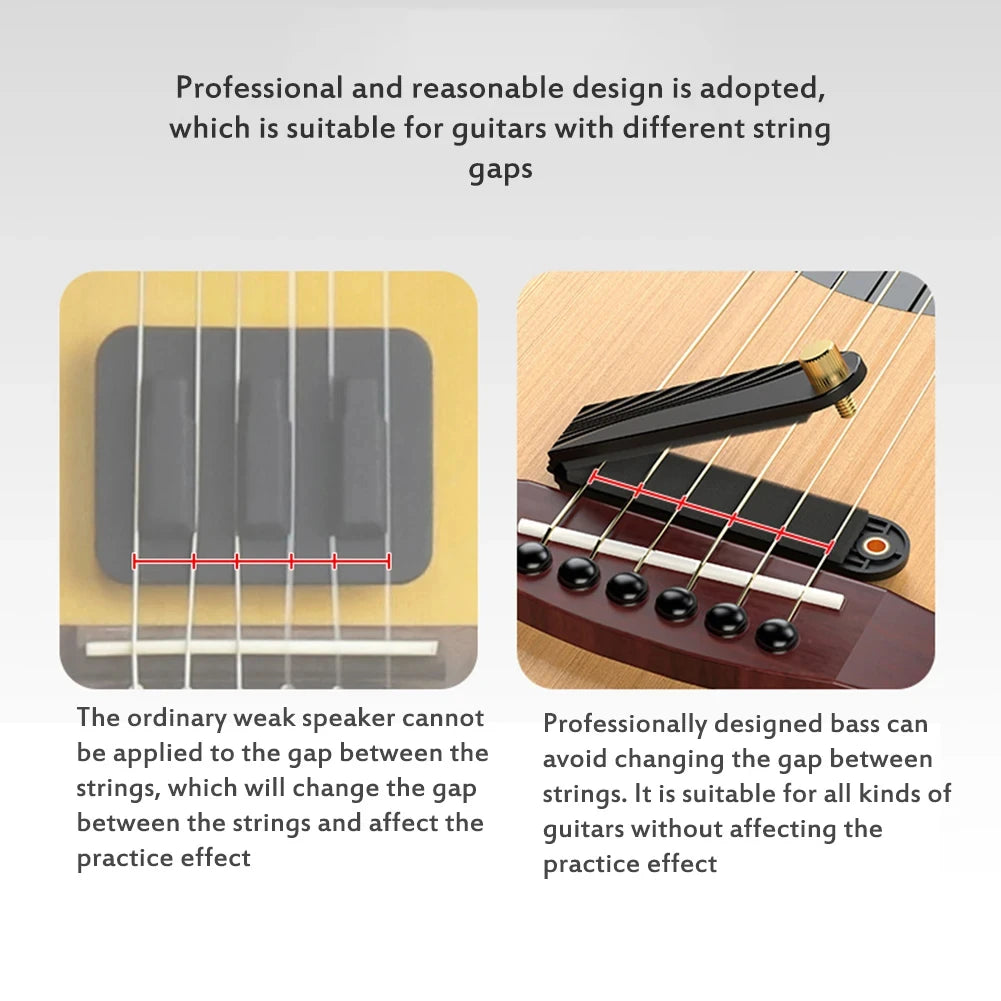 Miwayer Premium Neoprene Guitar Mute | 360° Fretboard Dampening | Silent Practice Pad w/Anti-Scratch Base Plate