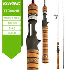 KUYING TETON Spinning Casting Rod For Fishing Lure Rods BFS Pole Carbon 0.8-8g 1-8lb FUJI Parts Baitcaster