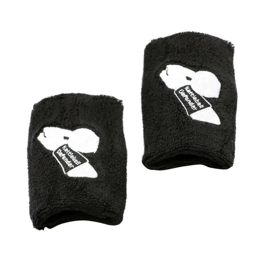 1Pair Cotton Kettlebell Wrist Guard Sweat-absorbing Black Wrist Guard Protector Comfortable 1Pair Protecting the wrist