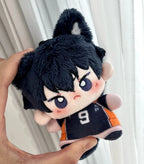Kawaii New10cm Haikyuu Plush Toy Hinata Shoyo Keychain Tobio Kageyama Yu Nishinoya Bag Pendant Mini Volleyball Stuffed Doll Gift