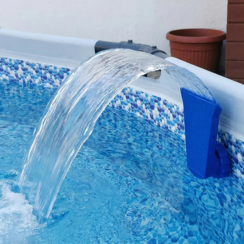 1pc Pool Waterfall Fountain Nozzle, Direct Mount Spray Jet for Above Ground Swimming Pools, Durable Plastic Water Feature
