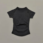 NCOYOE Gym Tank Top Women Short Sleeve Seamless Yoga Top Sports Breathable Slim Fit Workout Shirts Running Fitness Activewear