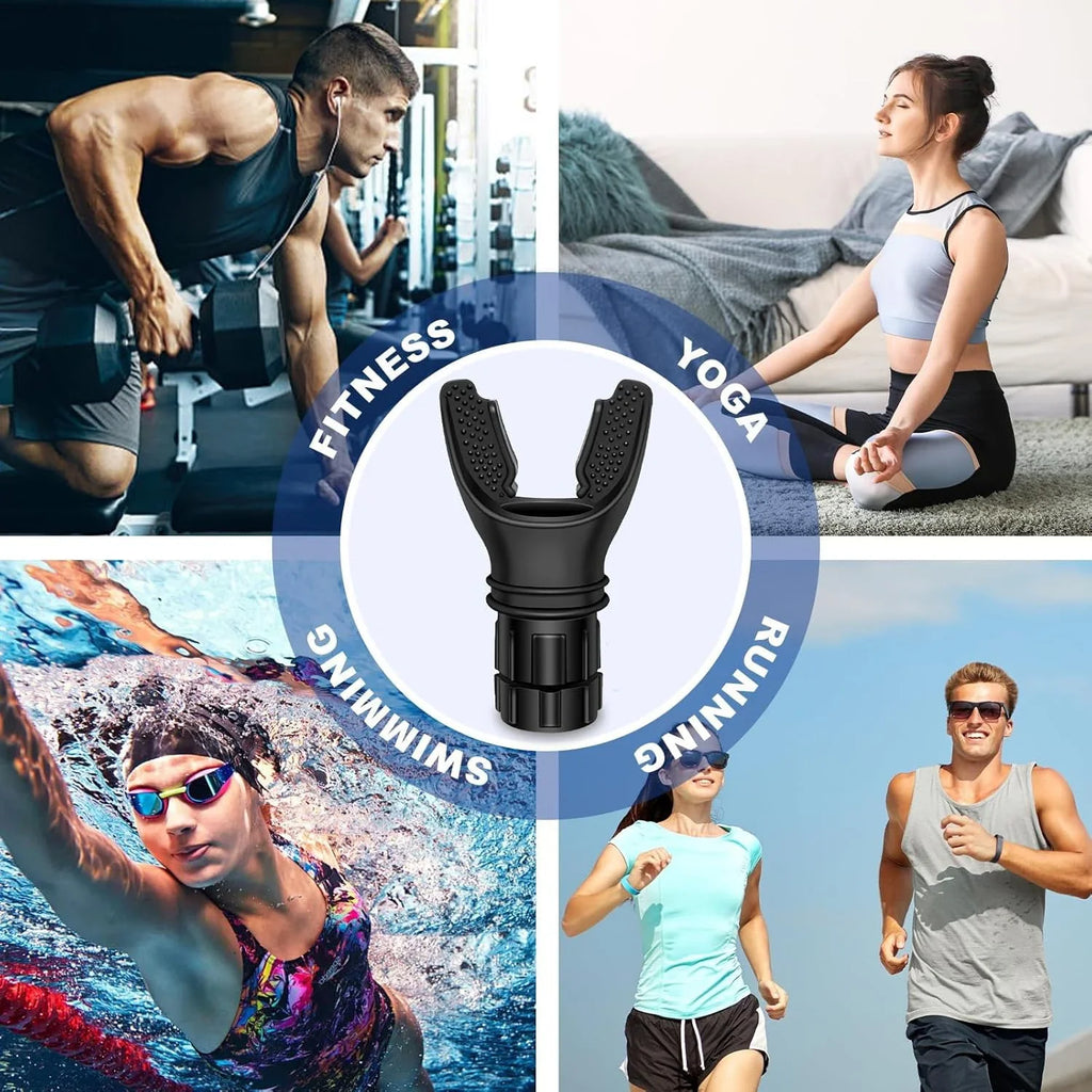 Breathing Trainer Lung Flexer Durable Fitness Exerciser Increases Lung Capacity Breath Adjustable Levels Respiratory Deep Breath