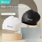 Swimming Cap Silicone High Quality Waterproof Swim Hat for  Adult Solid Color Ears Protection Swim Equipment High Elasticity Cap