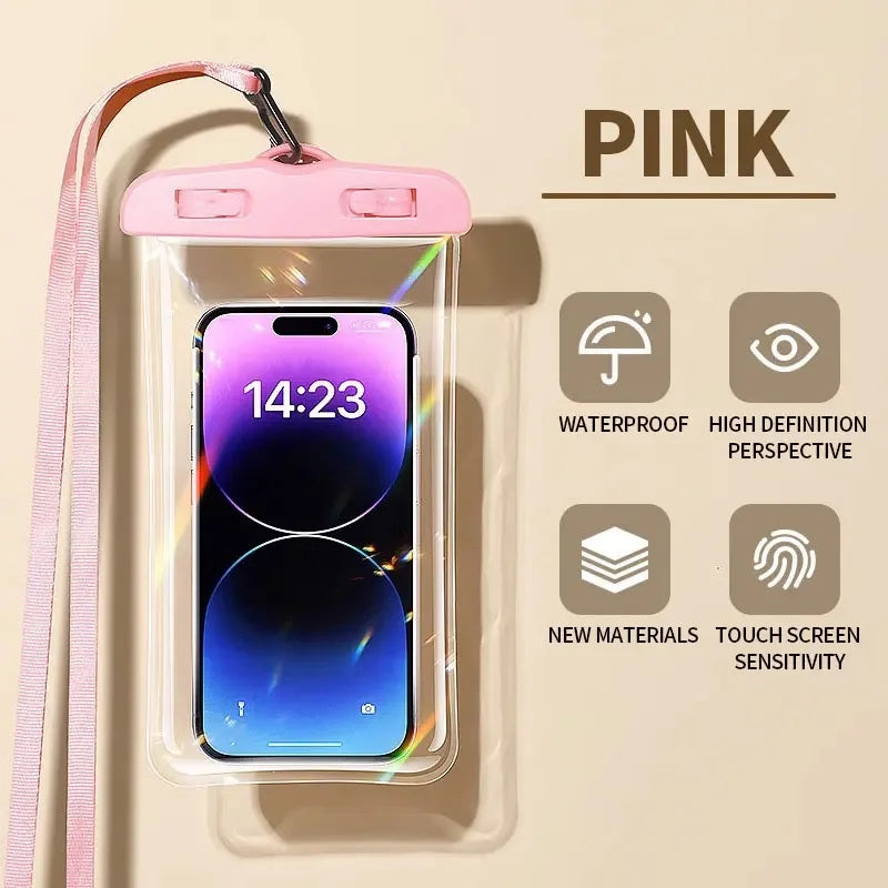 Waterproof Phone Pouch Drift Diving Swimming Bag Underwater Dry Bag Case Cover For Phone Water Sports Beach Pool Skiing