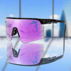 Men's Fashion Large Frame Cycling Sunglasses Fashionable Goggles with Random Dot Decoration for Outdoor Sports Hiking Fishing
