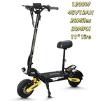 EOEOTWO 1200W Off Road Electric Scooter for Adults 48V Long Range E-Scooter 30MPH Fast Speed 11" Tubeless Tire Foldable Kick Scooter