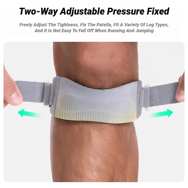 Adjustable Patella Stabilizer Brace For Knee Pain Relief Tendonitis & Arthritis Support Running Sports Gym Workouts Strap Jumper
