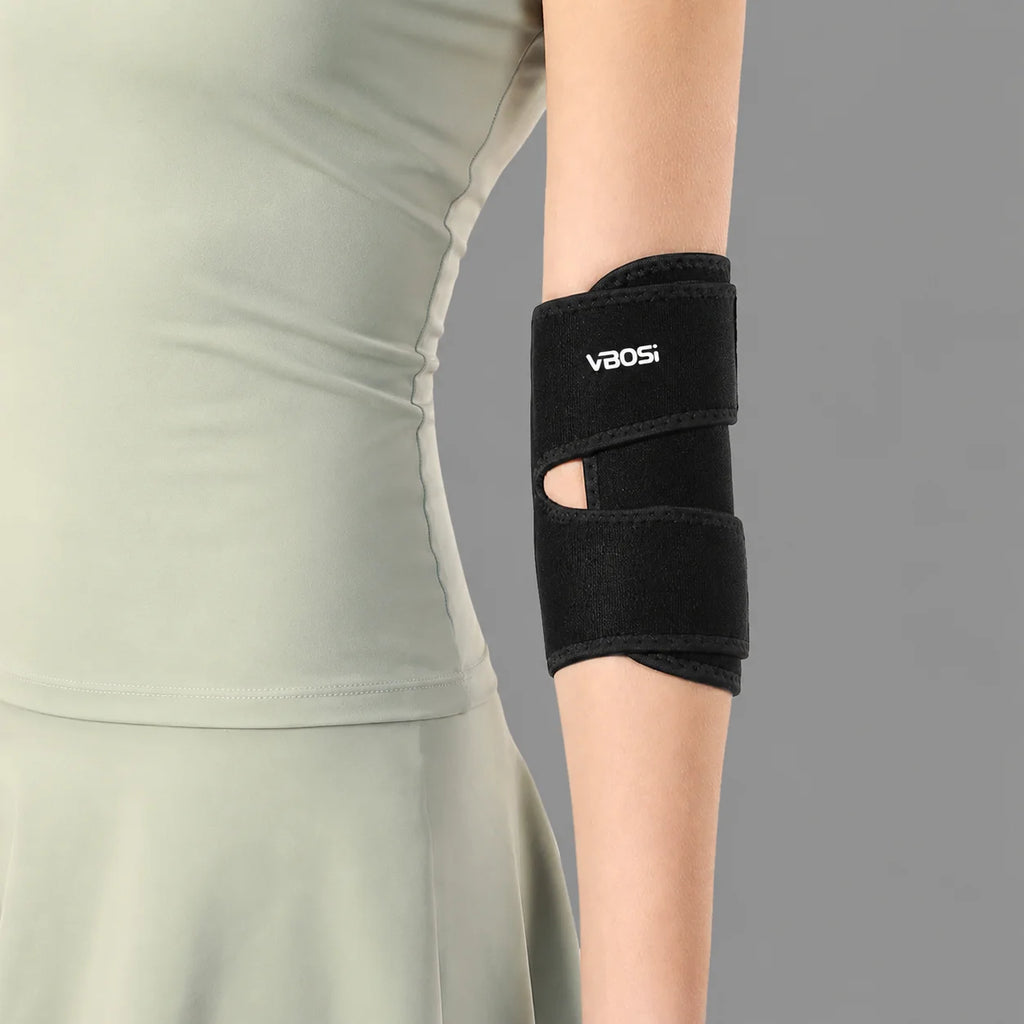 1 Piece Adjustable Neoprene Elbow Support Brace - Comfortable Sports Fitness Protector for Men and Women